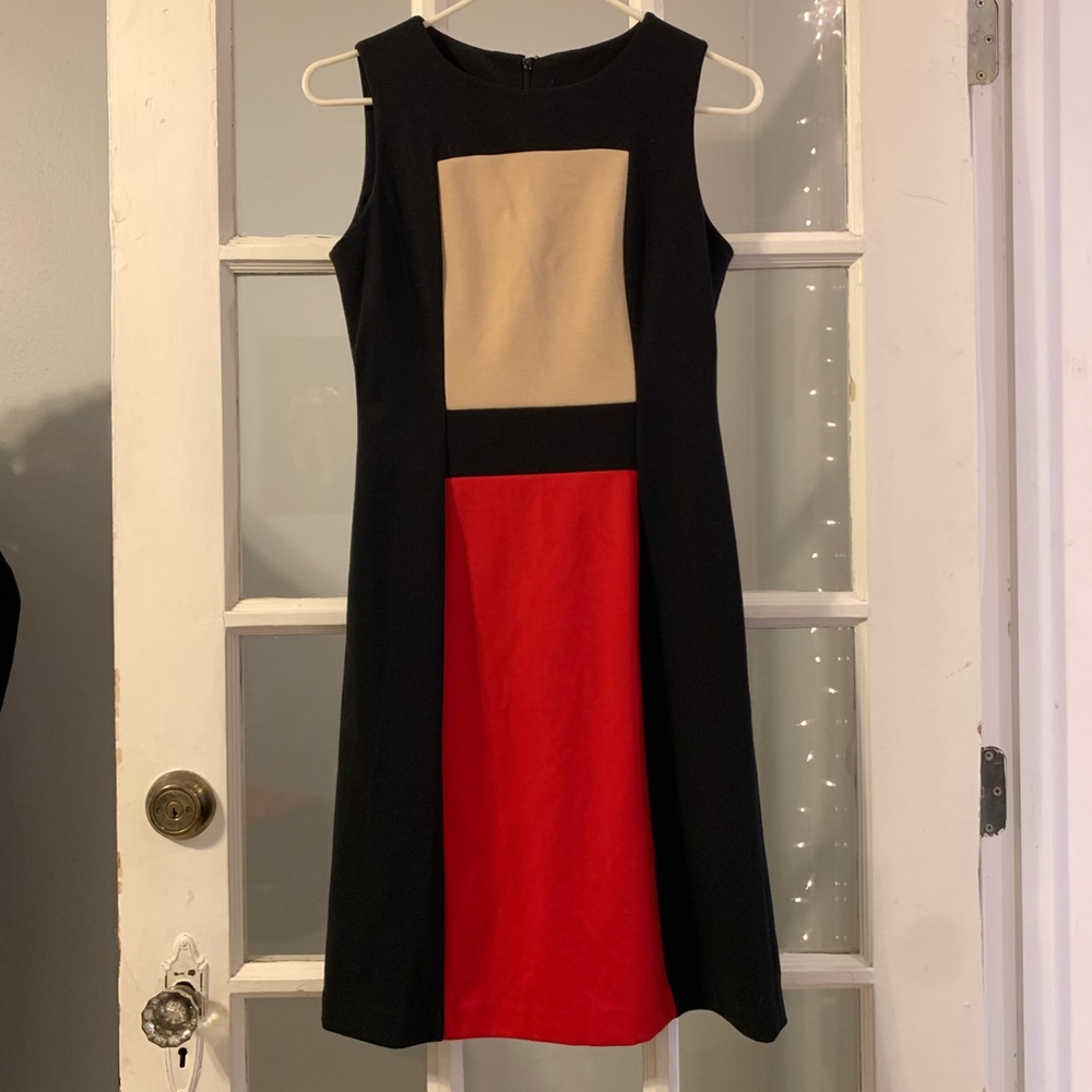 color block office dress